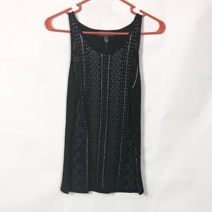 The limited NWT black & white striped sleeveless top blouse shirt size small